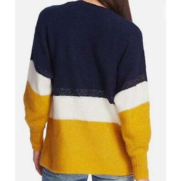 1. State Color Block in Navy, White & Mustard with Sparkle NWT Size XS - Picture 2 of 10